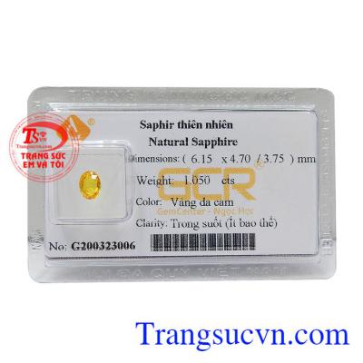 Sapphire vàng ép vỉ bình an