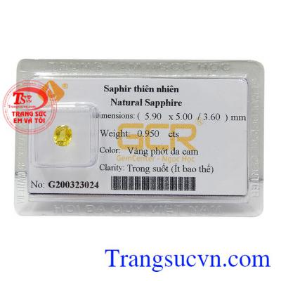 Sapphire vàng ép vỉ đại cát