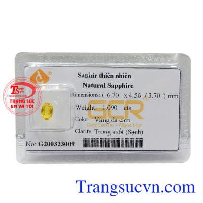 Sapphire vàng ép vỉ hạnh phúc