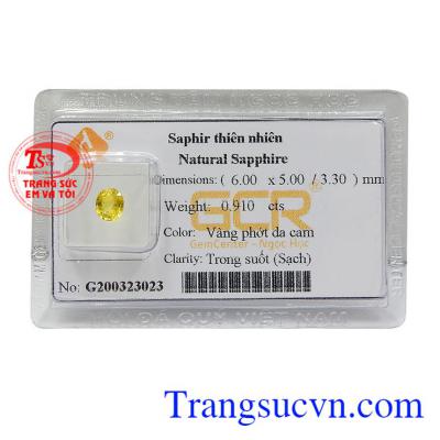 Sapphire vàng phúc lộc tài là biểu tượng của sự toàn vẹn, tri thức và tài lộc