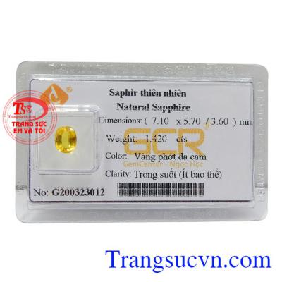 Sapphire vàng thiên nhiên sung túc là biểu tượng của giàu sang, phú quý và sung túc