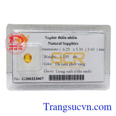 Viên sapphire vàng hưng thịnh