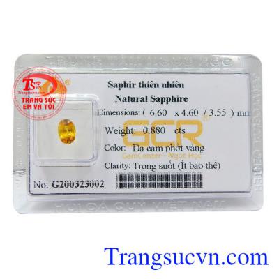 Viên sapphire vàng thịnh vượng