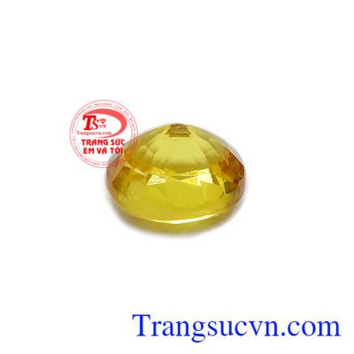 Viên sapphire vàng thông thái chất lượng cao, có giấy kiểm định đá quý đảm bảo