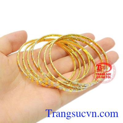 Vòng tuần vàng thời thượng may mắn vàng 10k.