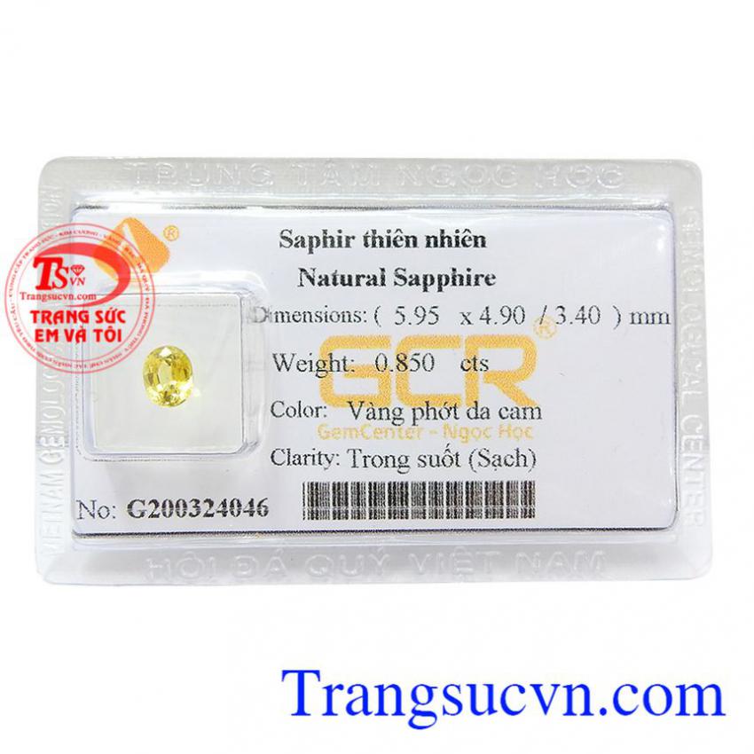 Sapphire vàng ép vỉ hoàn hảo