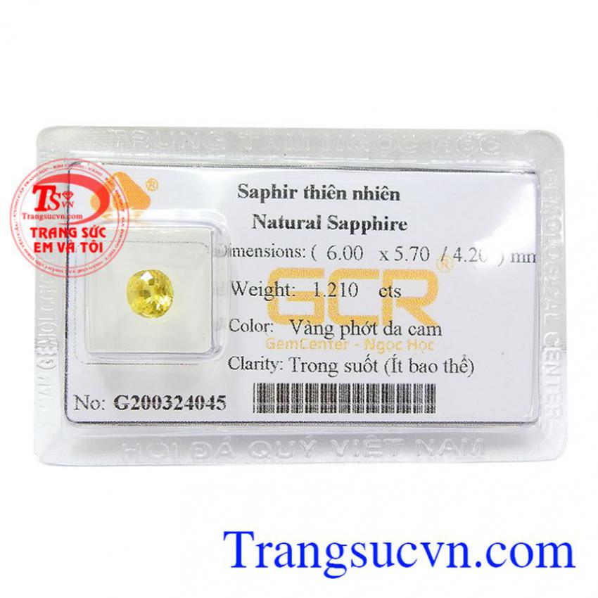 Sapphire vàng ép vỉ trí tuệ