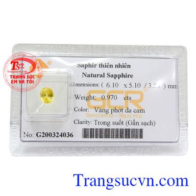 Sapphire vàng ép vỉ may mắn từ xưa đến nay luôn là viên đá quý được ưa chuộng bậc nhất của con người bởi những tác dụng và ý nghĩa tuyệt vời nó mang lại