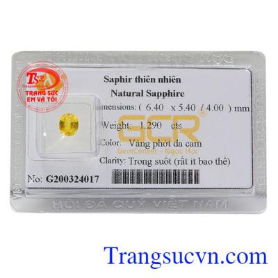 Sapphire vàng ép vỉ sang trọng