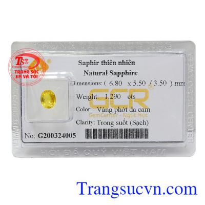 Sapphire vàng tài lộc hanh thông