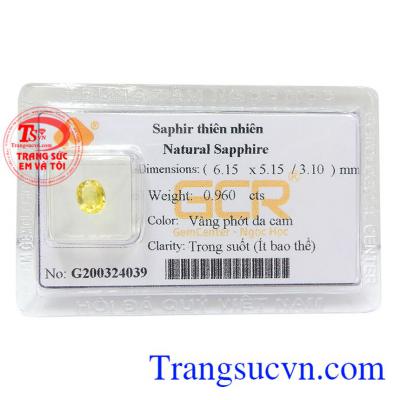 Sapphire vàng thiên nhiên bình yên là viên đá của mặt trời chứa nguồn năng lượng mang lại sự thịnh vượng, tài lộc, may mắn và bình an