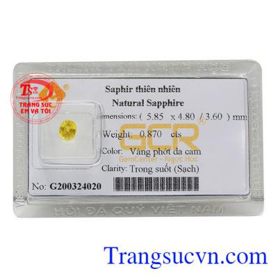 Sapphire vàng thiên nhiên cao cấp là viên đá của quyền lực, tài lộc và bình an, là lá bùa may mắn hộ mệnh cho người đeo.