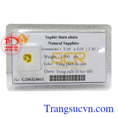 Sapphire vàng thiên nhiên danh vọng