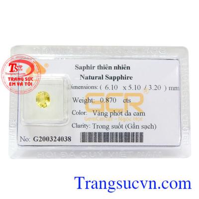 Sapphire vàng thiên nhiên doanh nhân được xem là viên đá của mặt trời
