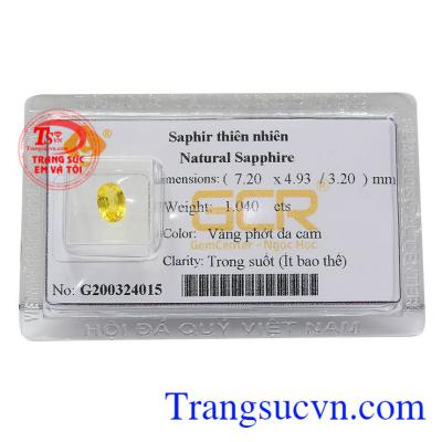 Sapphire vàng thiên nhiên hoàng gia là biểu tượng của sự giàu sang, quyền lực và sự thịnh vượng