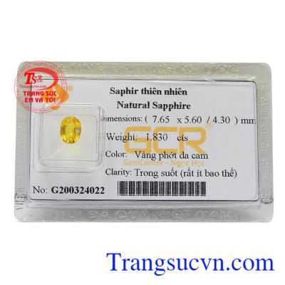 Sapphire vàng thiên nhiên hưng vượng là viên đá được ưa chuộng bậc nhất trong phong thủy, là biểu tượng cho tài lộc, may mắn và bình an