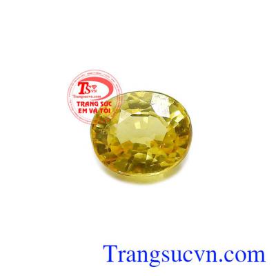 Sapphire vàng thiên nhiên phú quý có tác dụng tốt cho xương cốt, hệ tiêu hóa và phòng tránh các bệnh về đường hô hấp