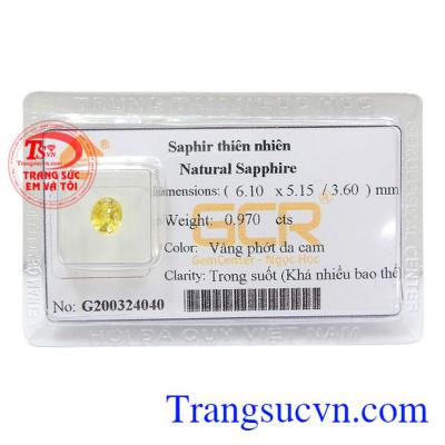 Sapphire vàng thiên nhiên phúc lộc