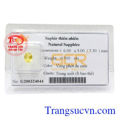 Sapphire vàng thiên nhiên quyền lực