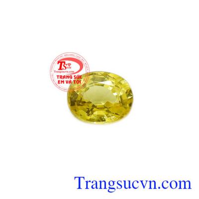 Sapphire vàng thiên nhiên quyền lực là viên đá được ưa chuộng bậc nhất trong phong thủy