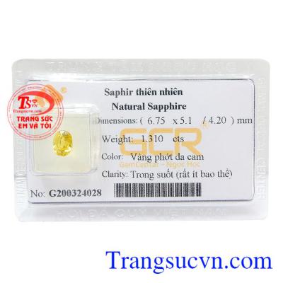 Viên sapphire thiên nhiên hạnh phúc