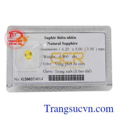 Viên sapphire vàng quyền uy là viên đá tượng trưng cho sự giàu sang, quyền lực và may mắn trong cuộc sống