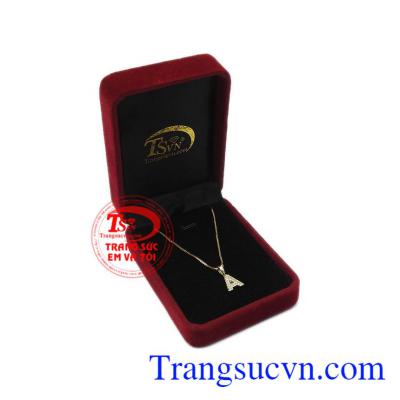 Sản phẩm nhận đặt chế tác và thiết kế theo yêu cầu. Bộ dây chuyền chữ A đẹp