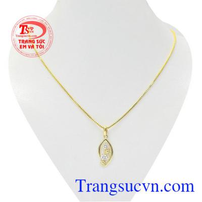 Bộ dây chuyền nữ an nhiên vàng 10k kết hợp tinh tế và độc đáo là sản phẩm rất được ưa chuộng hiện nay