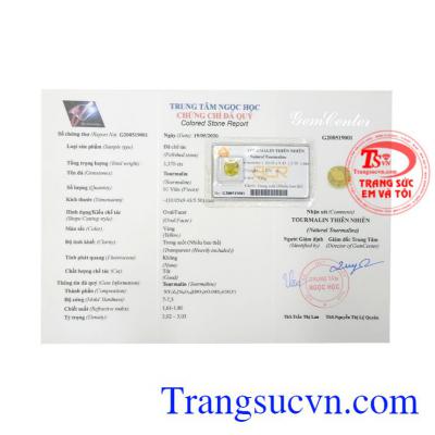 Đá Tourmaline vàng ép vỉ
