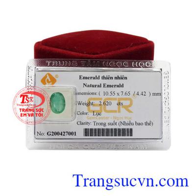 Có giấy kiểm định đá quý. Emerald - Nữ hoàng của các loại đá