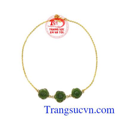 Lắc chân hoa hồng nephrite