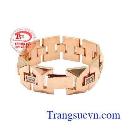 Thiết kế sang trọng mang đến một sản phẩm đẳng cấp cho người dùng. Lắc tay vàng hồng thời trang
