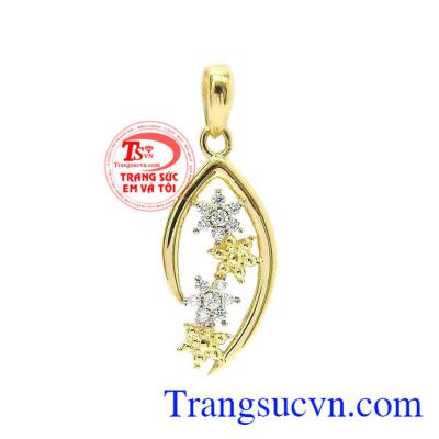Mặt dây chuyền nữ may mắn vàng 10k nhập khẩu nguyên chiếc từ Hàn Quốc kiểu dáng tinh xảo, độc đáo