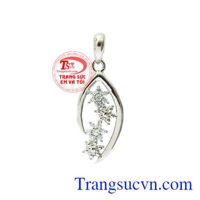 Mặt dây vàng trắng quý phái 10k bền đẹp, chất lượng, thiết kế độc đáo, tinh xảo