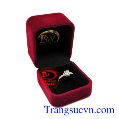 Nhẫn nữ vàng trắng thục nữ