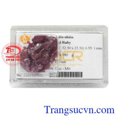 Bán Phật quan âm ruby thiên nhiên ngồi chất lượng đá quý ruby đảm bảo.