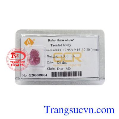 Tỳ hưu phong thủy ruby thiên nhiên