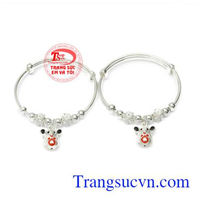 Vòng bạc tuổi Tý đáng yêu