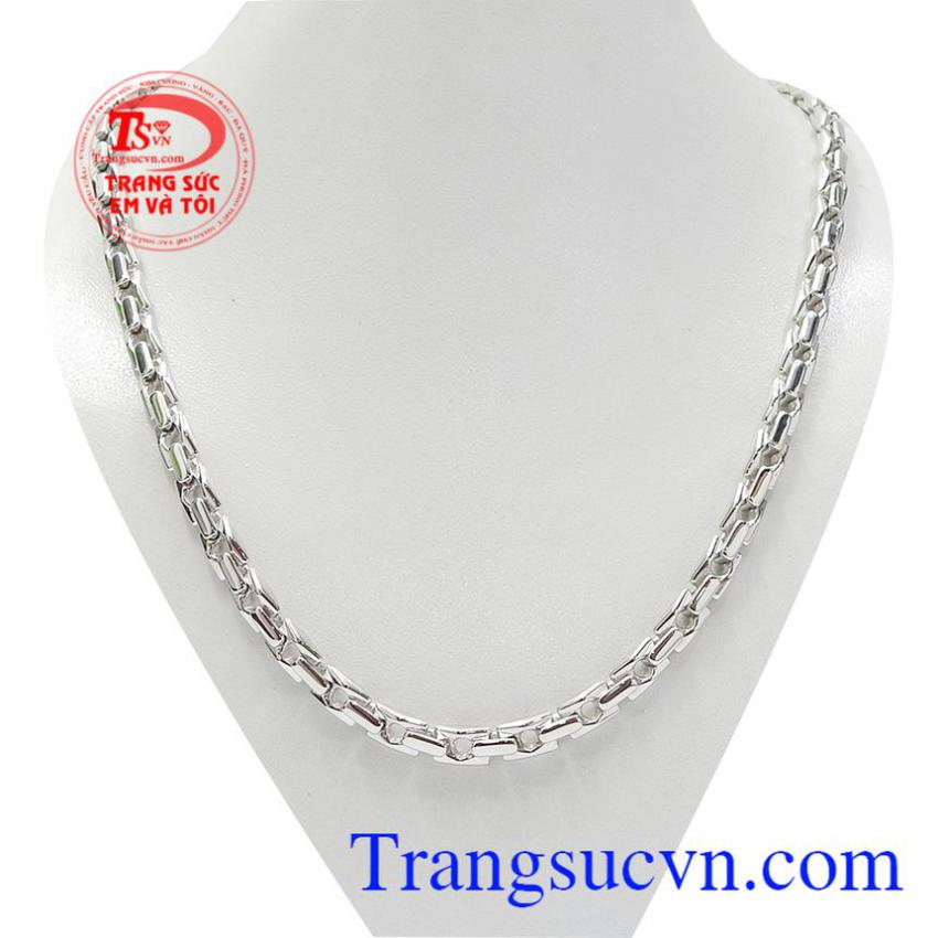 Dây chuyền vàng trắng phóng khoáng