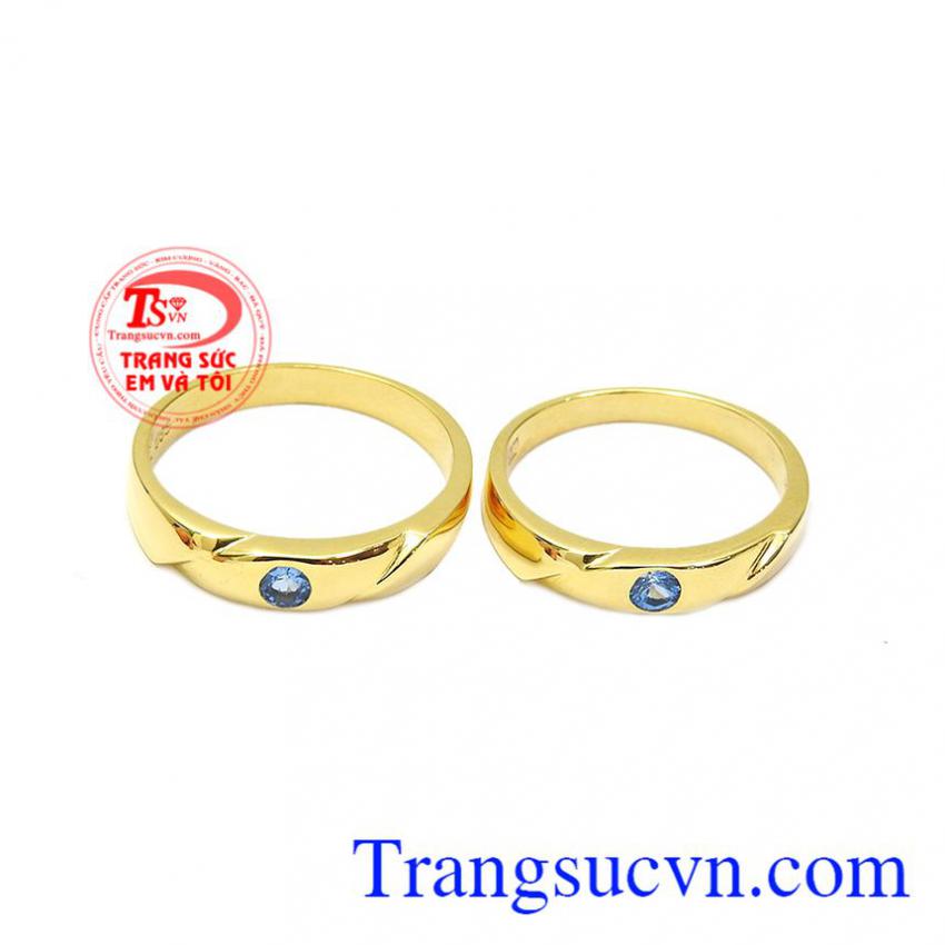 Nhẫn cưới Topaz thời trang