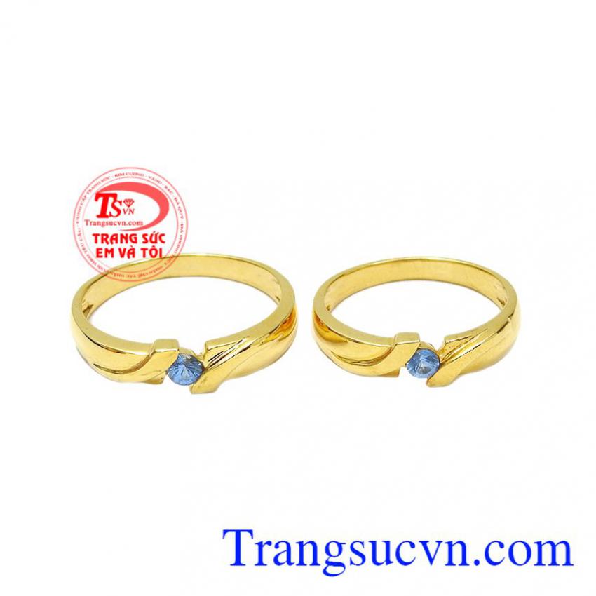 Nhẫn cưới topaz uyên ương