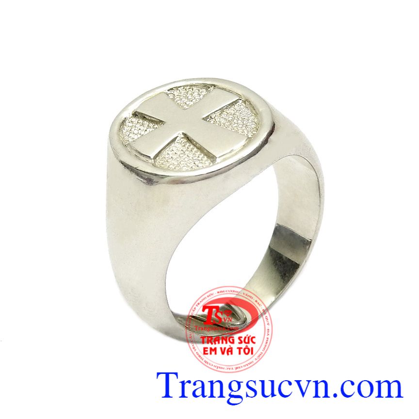 Nhẫn nam bạc thánh giá được chế tác tỉ mỉ, tinh tế từ bạc 92.5 chất lượng,Nhẫn nam bạc thánh giá