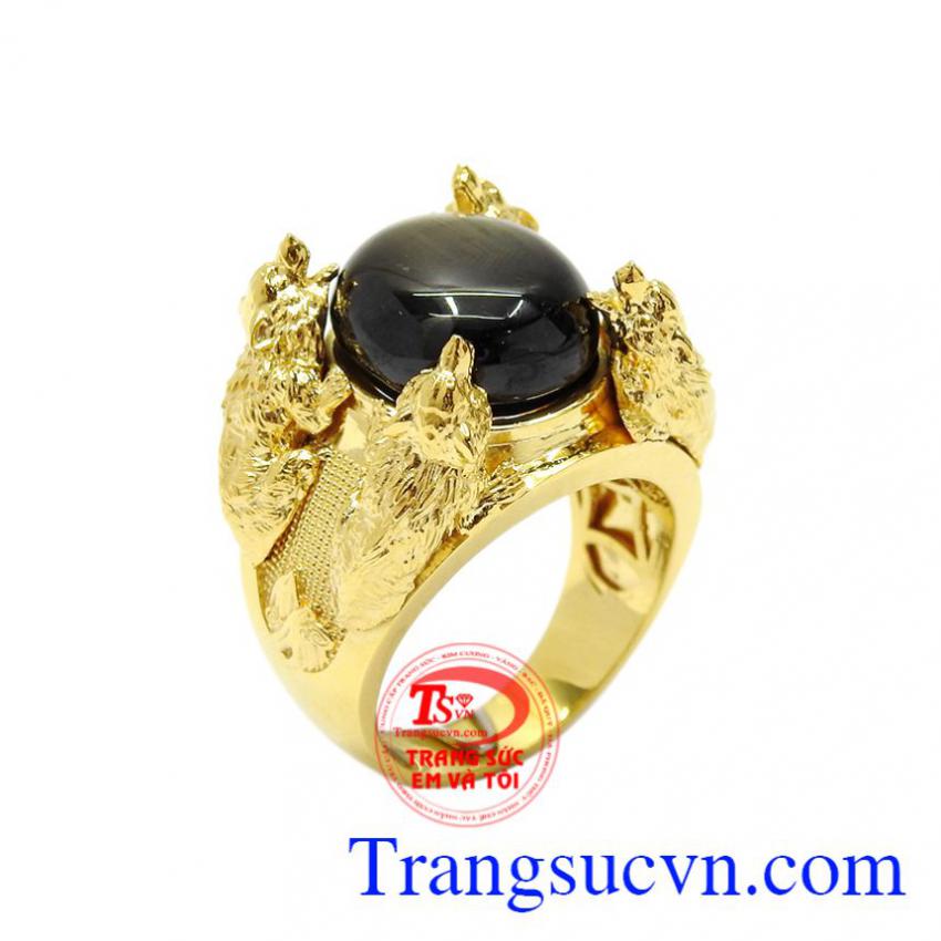 Nhẫn Sapphire sao sói thủ lĩnh