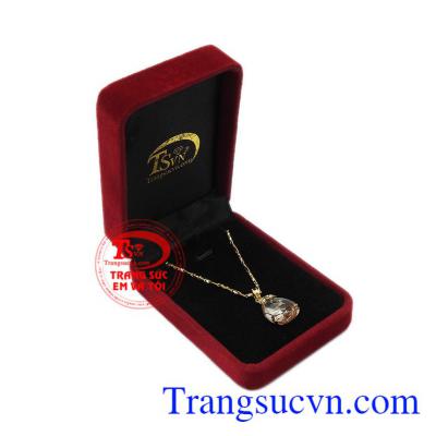 Sản phẩm có giấy kiểm định đá quý. Bộ trang sức thạch anh tóc cao quý