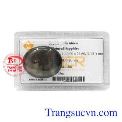 Đá Sapphire ép vỉ phát lộc thiên nhiên có giấy kiểm định đá quý uy tín.