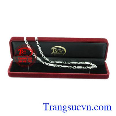 Dây chuyền nam bạc phong độ trao nhau yêu thương.