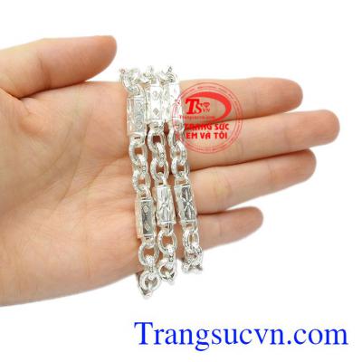 Dây chuyền nam bạc tài tử mạnh mẽ.