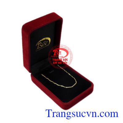 Dây chuyền nữ nhỏ xinh vàng 18k Italy.