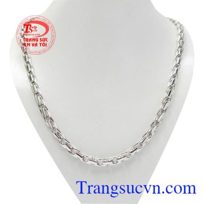 Dây chuyền vàng trắng phóng khoáng
