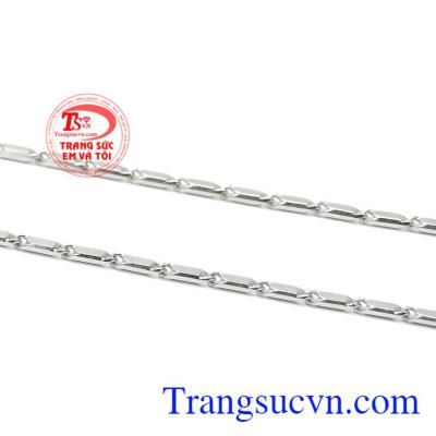 Dây chuyền vàng trắng tinh tế, dây chuyền vàng 18k